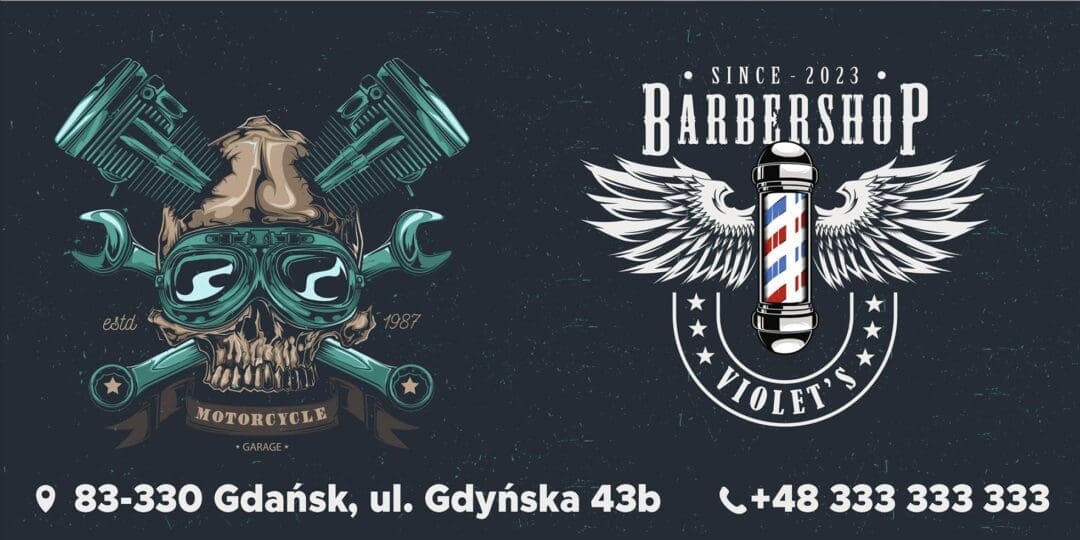 BANER PREMIUM - BARBERSHOP FRYZJER - 200X100 CM - SUPER JAKOŚĆ!