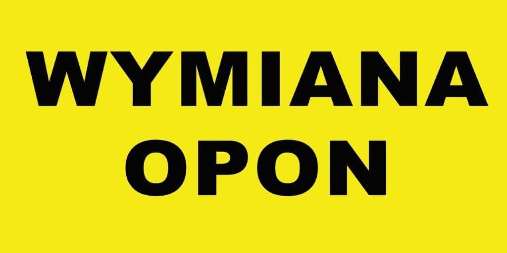 Baner Reklamowy 2 x 1 m - Wymiana Opon- Baner Premium - Mocny !