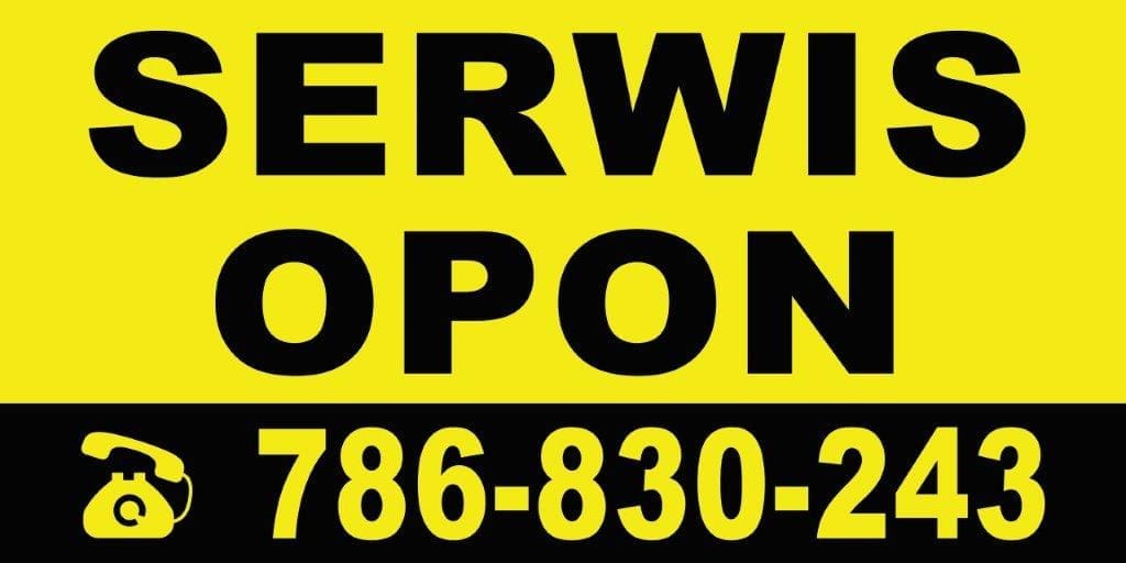 Baner Reklamowy 2 x 1 m - Wymiana Opon- Baner Premium - Mocny !