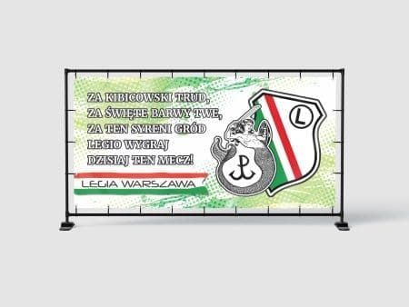 BANER REKLAMOWY - LEGIA WARSZAWA WYGRAJ MECZ-  200X100 CM