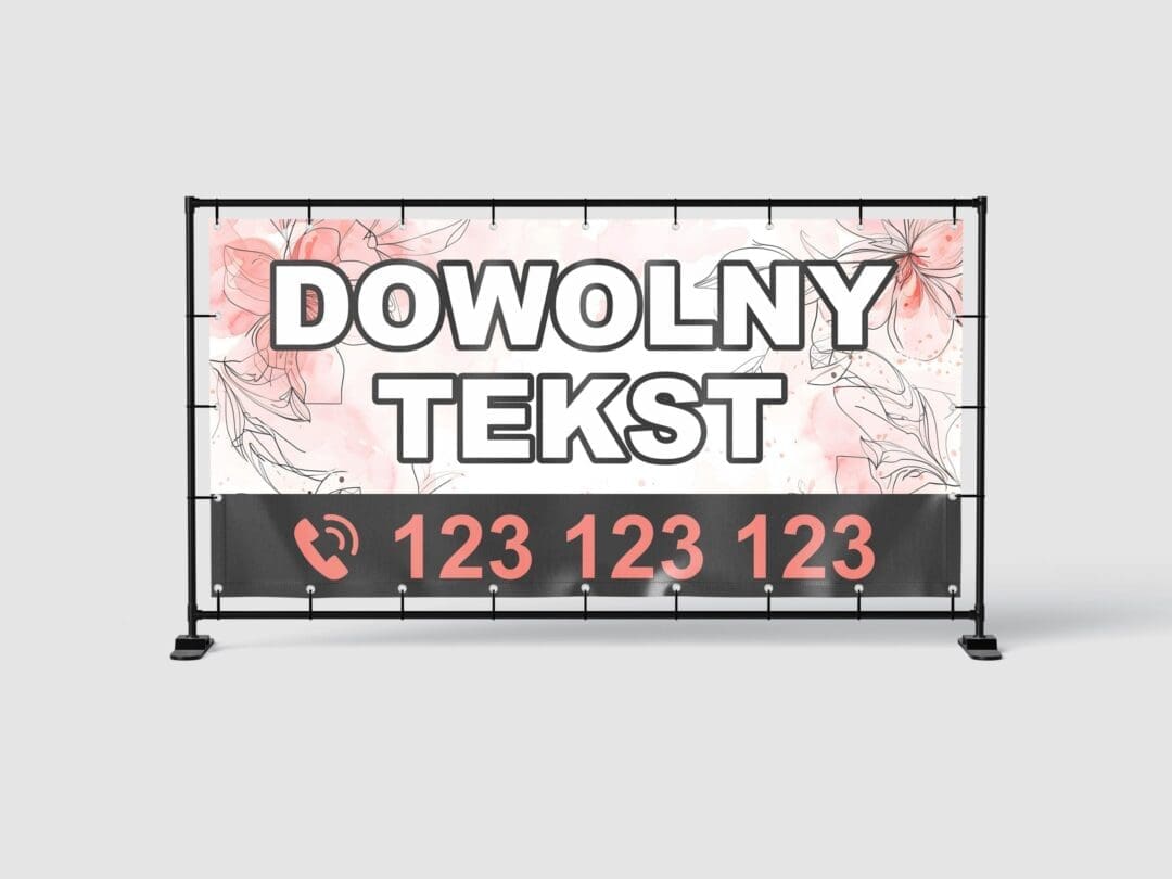 BANER REKLAMOWY - DOWOLNY TEKST - KW2 - 200X100 CM SUPER JAKOŚĆ!