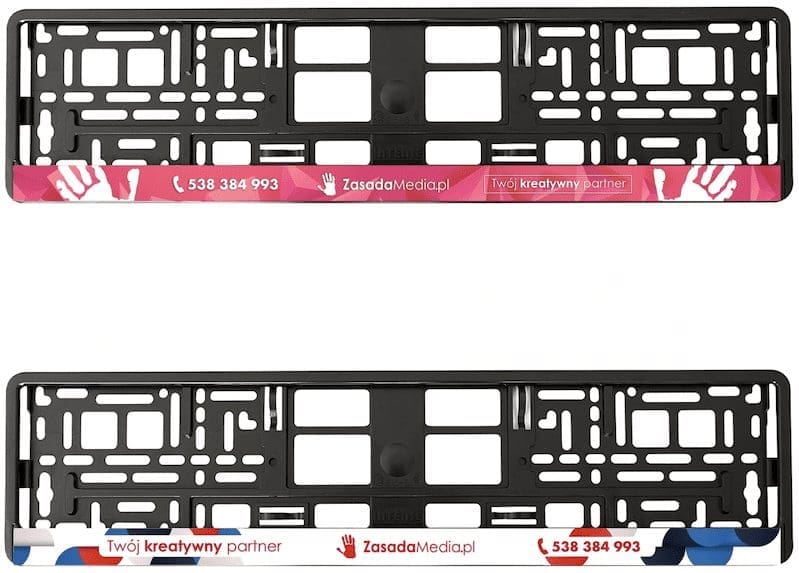 Ramki pod Tablice Rejestracyjne z Nadrukiem UV – Trwałe i Wyjątkowe