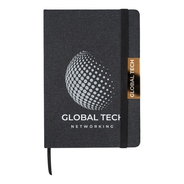 Notes A5, w oprawie z materiału RPET, Westminster, czarny