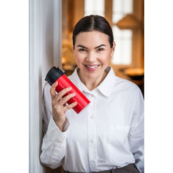 Kubek termiczny Bergen 340 ml, czerwony