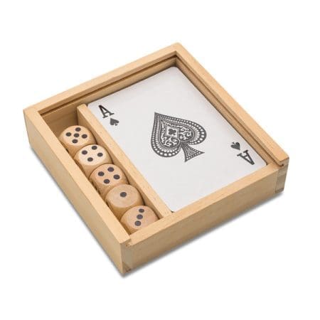 Zestaw gier Makao, beżowy