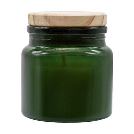Świeca zapachowa w szkle Lemora, ciemny zielony