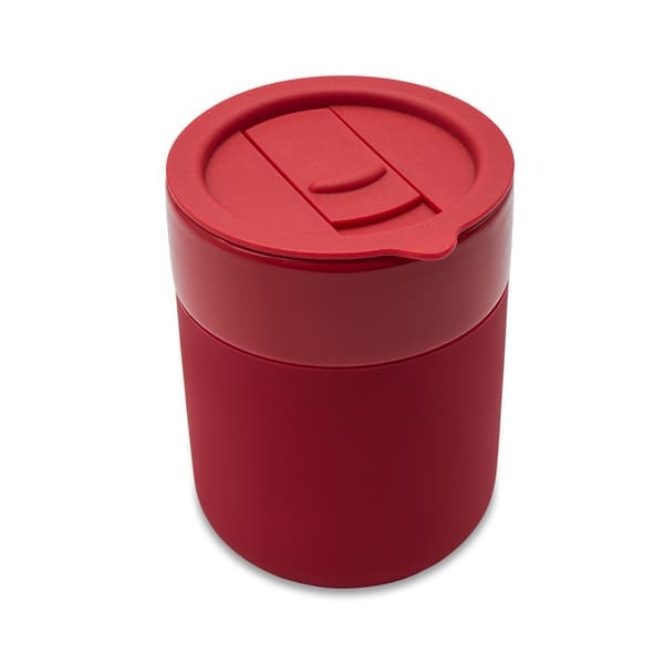 Kubek ceramiczny Caldo 370 ml, czerwony